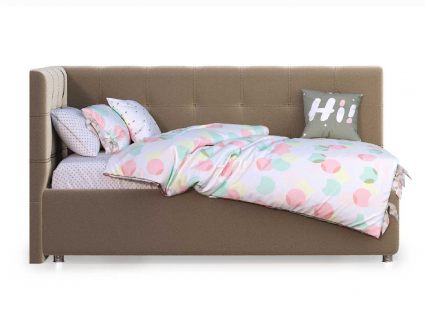 Кровать Nuvola Sabina угловая Velutto 22 160х200