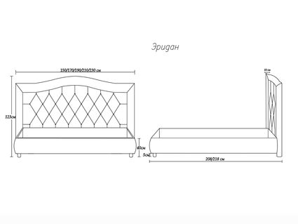 Кровать Димакс Эридан Кварц с подъемным механизмом 200х200