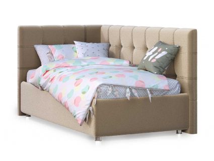 Кровать Nuvola Sabina угловая Velutto 22 160х200