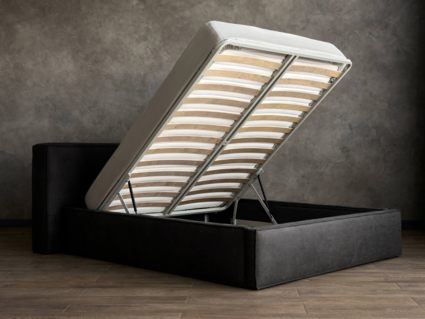 Кровать Сонум Europa Экокожа Бежевый перламутровый (с подъемным механизмом) 120х190