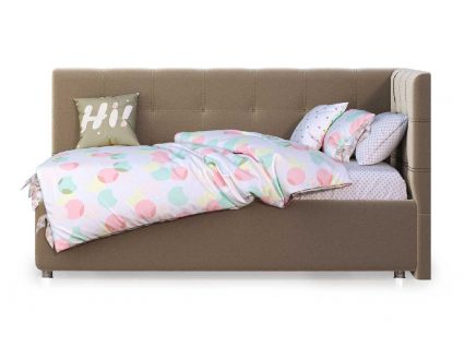 Кровать Nuvola Sabina угловая Velutto 22 160х200