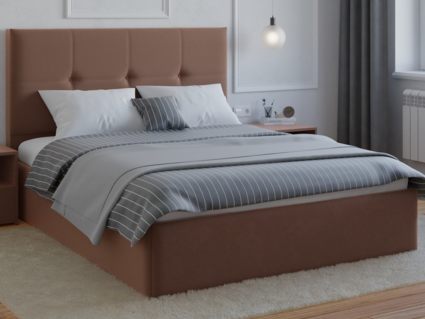 Кровать Lonax Алегра велюр Dolly-17 (с основанием) 160х190