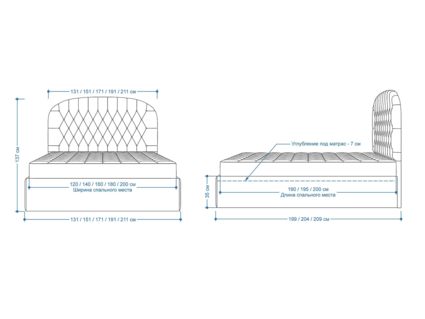 Кровать Lonax Венеция велюр Dolly-1 (с подъемным механизмом) 120х190