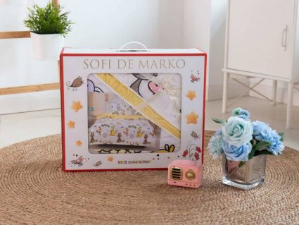 Комплект постельного белья Софи де Марко Зверушки (желтый) с одеялом 1,5-спальный