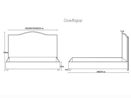 Кровать Димакс Сальвадор Опал с подъемным механизмом 200х190