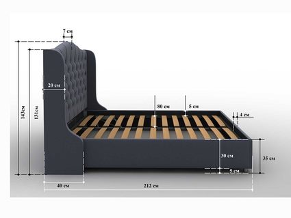 Кровать Sleeptek Premier 5 Велюр 46 (с подъемным механизмом) 253