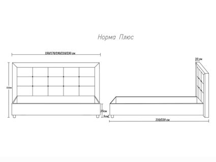 Кровать Димакс Норма + Агат с подъемным механизмом 120х190